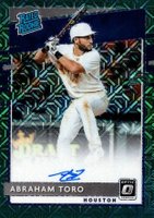 2020 Panini Donruss Optic Rated Rookies Signatures #RRSAT Abraham Toro Green Mojo Baseball Card