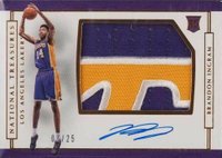 2016 Panini National Treasures #172 Brandon Ingram Material Autograph Basketball Card