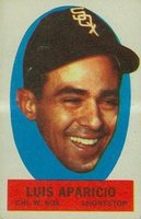 1963 Topps Peel-Offs # Luis Aparicio Instruction Back Baseball Card