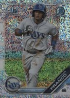 2019 Bowman Prospects Chrome #100 Wander Franco Speckle Refractor Baseball Card