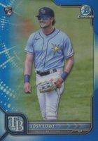2022 Bowman Chrome #87 Josh Lowe Blue Refractor Baseball Card