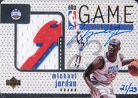 1997 Upper Deck Game Jerseys #GJ13S Michael Jordan Autograph Basketball Card