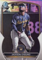 2023 Bowman Chrome Prospects #BCP246 Jackson Chourio Refractor Baseball Card