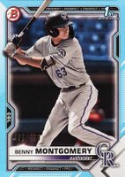 2021 Bowman Draft #BD84 Benny Montgomery Sky Blue Baseball Card
