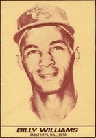 1971 Milk Duds # Billy Williams Hand Cut Baseball Card
