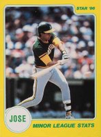 1986 Star Canseco #2 Jose Canseco Minor League Stats Baseball Card