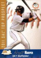 2011 Multi-Ad South Atlantic League Top Prospects #10 Bryce Harper Baseball Card