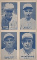1931 Exhibits 4 on 1 # Fitzsimmons/O'Farrell/Ott/Terry Baseball Card