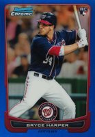 2012 Bowman Chrome #214 Bryce Harper Blue Refractor Baseball Card