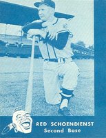 1960 Lake to Lake Dairy Milwaukee Braves # Red Schoendienst Baseball Card