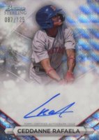 2023 Bowman Sterling Prospect Autographs #PACR Ceddanne Rafaela Wave Baseball Card