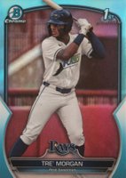 2023 Bowman Draft #BDC199 Tre' Morgan Chrome-Sky Blue Baseball Card