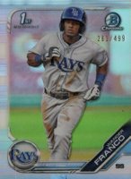 2019 Bowman Prospects Chrome #100 Wander Franco Refractor Baseball Card