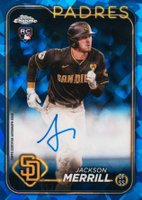 2024 Topps Chrome Sapphire Update Series Chrome Sapphire Autographs #JM Jackson Merrill Baseball Card