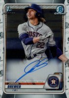 2020 Bowman Chrome Prospect Autographs #CPAJBR Jordan Brewer Baseball Card