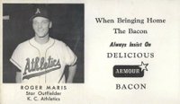1959 Armour Bacon K.C. Athletics # Roger Maris Pose to Waist Baseball Card