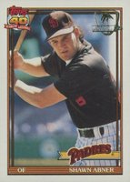 1991 Topps Desert Shield #697 Shawn Abner Baseball Card