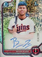 2022 Bowman Chrome Prospect Autographs #CPABA Bryan Acuna Speckle Refractor Baseball Card