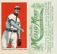 1910 Mello-Mint # Heinie Zimmerman Baseball Card