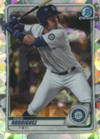 2020 Bowman Chrome Prospects #BCP19 Julio Rodriguez Atomic Refractor Baseball Card