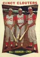 1960 Topps #352 Cincy Clouters Bell/Robinson/Lynch Baseball Card