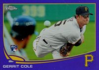 2013 Topps Chrome #210 Gerrit Cole Pitching-Purple Refractor Baseball Card