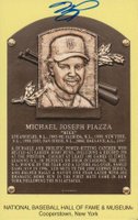 1999 Hall of Fame Autographs # Mike Piazza Yellow HOF Plaque Baseball Card