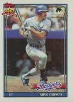 1991 Topps Desert Shield #490 Kirk Gibson Baseball Card