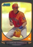 2013 Bowman Chrome Draft Picks & Prospects Top Prospects #TP-10 Carlos Correa Black Refractor Baseball Card