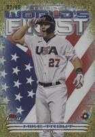 2023 Topps Finest 2000 World's Finest #1 Mike Trout Gold Mini Diamond Baseball Card