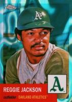 2022 Topps Chrome Platinum Anniversary #424 Reggie Jackson Aqua Lava Refractor Baseball Card