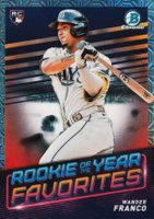 2022 Bowman Mega Box Chrome Rookie of the Year Favorites #1 Wander Franco Baseball Card