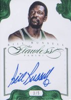 2012 Panini Flawless Signatures #37 Bill Russell Emerald Basketball Card