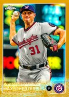 2015 Topps Chrome #98 Max Scherzer Gold Refractor Baseball Card