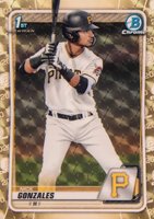 2020 Bowman Draft #BD81 Nick Gonzales Chrome-Superfractor 1/1 Baseball Card