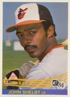 1984 Donruss #291 John Shelby Baseball Card