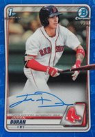 2020 Bowman Chrome Sapphire Edition Autographs #BSPAJD Jarren Duran Baseball Card