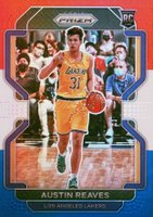 2021 Panini Prizm #165 Austin Reaves Red/White/Blue Prizm Basketball Card