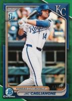 2024 Bowman Draft #BDC8 Jac Caglianone Chrome-Green Refractor Baseball Card