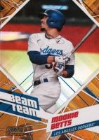 2021 Topps Stadium Club Chrome Beam Team #BTC23 Mookie Betts Gold Refractor Baseball Card