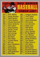 1970 Topps #244r 3rd Series Checklist 264-372 Red bat on front Baseball Card
