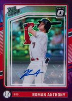 2024 Panini Donruss #122 Roman Anthony Optic Signature-Purple Baseball Card