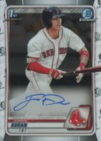 2020 Bowman Chrome Prospect Autographs #CPAJD Jarren Duran Baseball Card