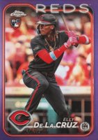 2024 Topps Chrome #44 Elly de La Cruz Purple Refractor Baseball Card