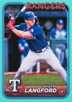 2024 Topps Update #US151 Wyatt Langford Aqua Baseball Card