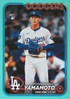 2024 Topps Update #US149 Yoshinobu Yamamoto Aqua Baseball Card