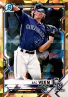 2021 Bowman Draft Chrome Sapphire Edition #BDC150 Zac Veen Gold Baseball Card