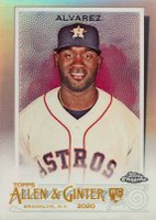 2020 Topps Allen & Ginter Chrome #118 Yordan Alvarez Refractor Baseball Card