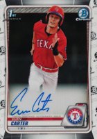 2020 Bowman Draft Chrome Draft Picks Autographs #CDAEC Evan Carter Baseball Card