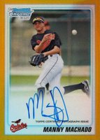 2010 Bowman Chrome Draft Picks & Prospects #BDPP80 Manny Machado Autograph-Gold Refractor Baseball Card